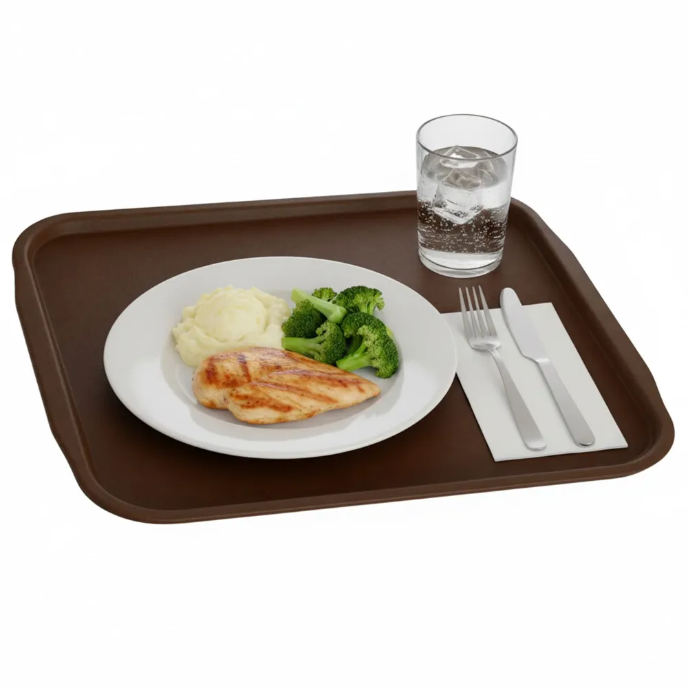 Cafeteria bakke 530 x 530mm - brun