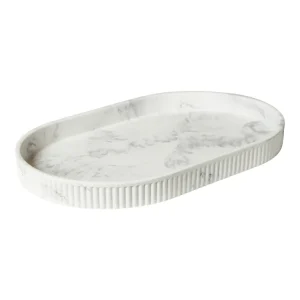 Dacore - Oval Bakke I Polyresin Marmor - 25x2x15,5 Cm.