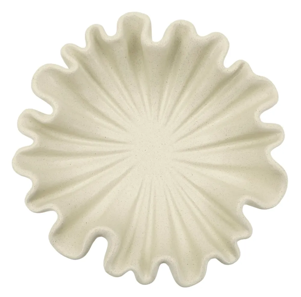 Fad, cremefarvet i polyresin – 31x9 cm