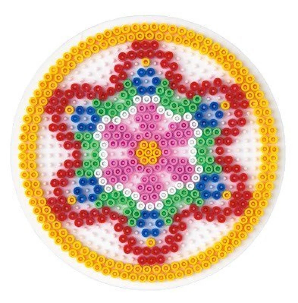 Hama Perleplade Midi - Rund Ø15cm - Kridt (221)