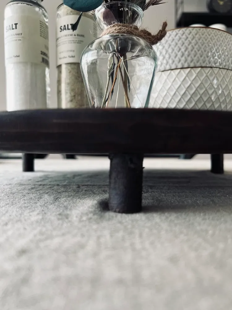 Bakke Akacia - Rund på fødder - dia 37cm