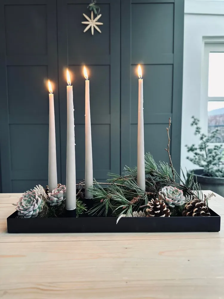 Bakke ink 4 magnetiske lysestager - BLACK