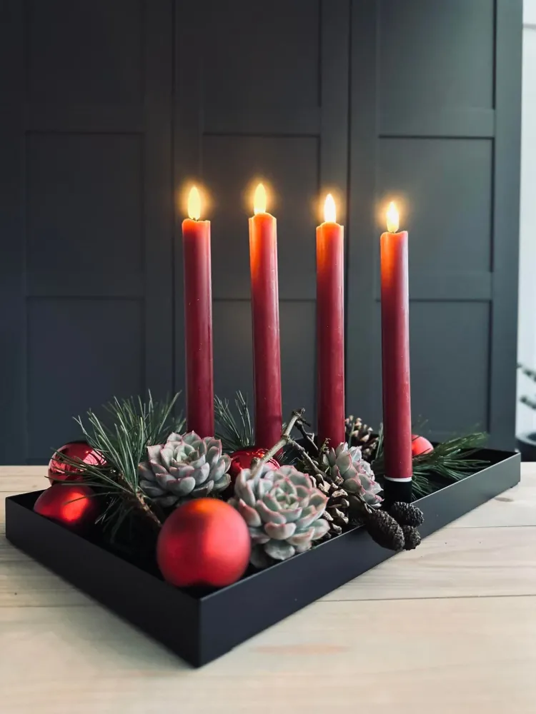 Bakke ink 4 magnetiske lysestager - BLACK
