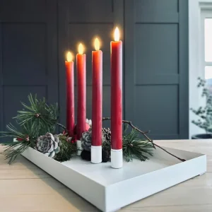 Bakke ink 4 magnetiske lysestager - WHITE