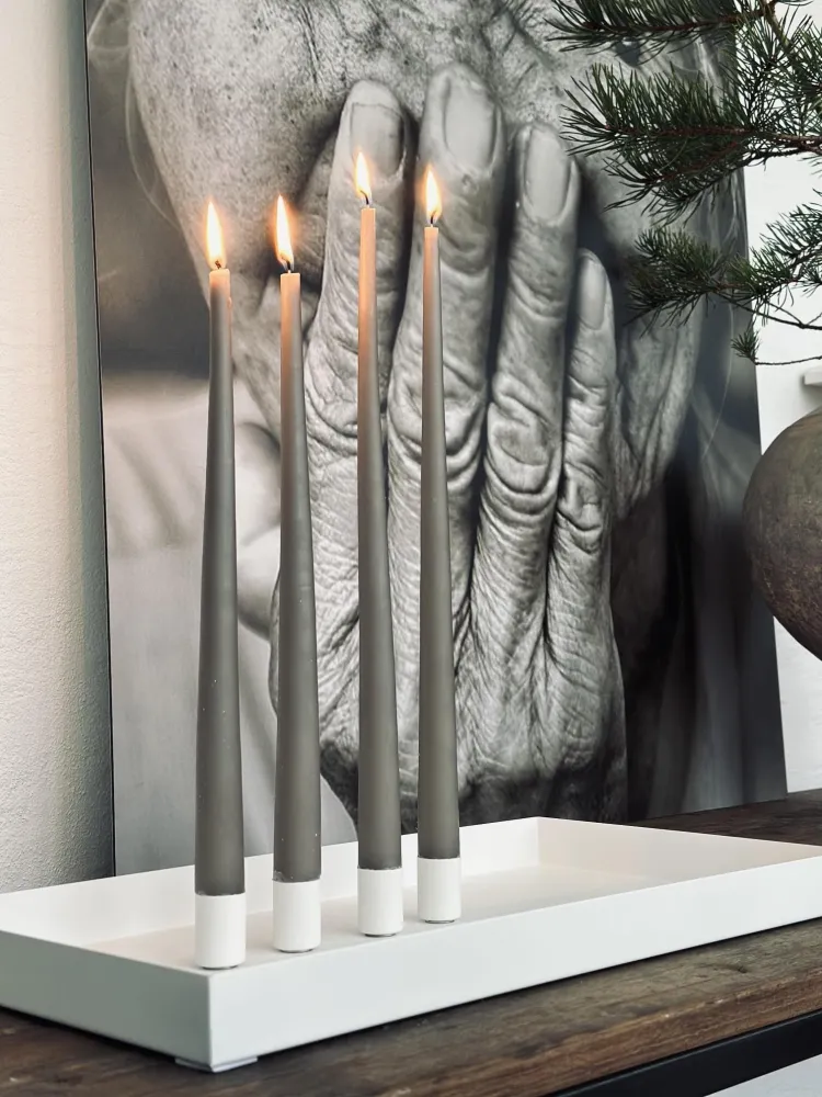 Bakke ink 4 magnetiske lysestager - WHITE