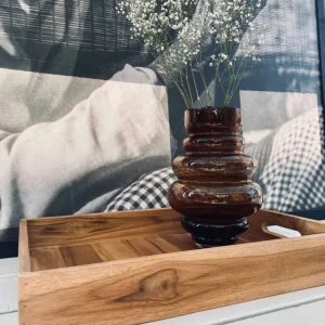 Bakke med håndtag - Teak