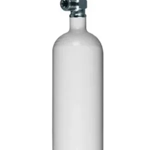 Dykkerflaske Metal 1 Liter 200 bar Hvid med monoventil G5/8