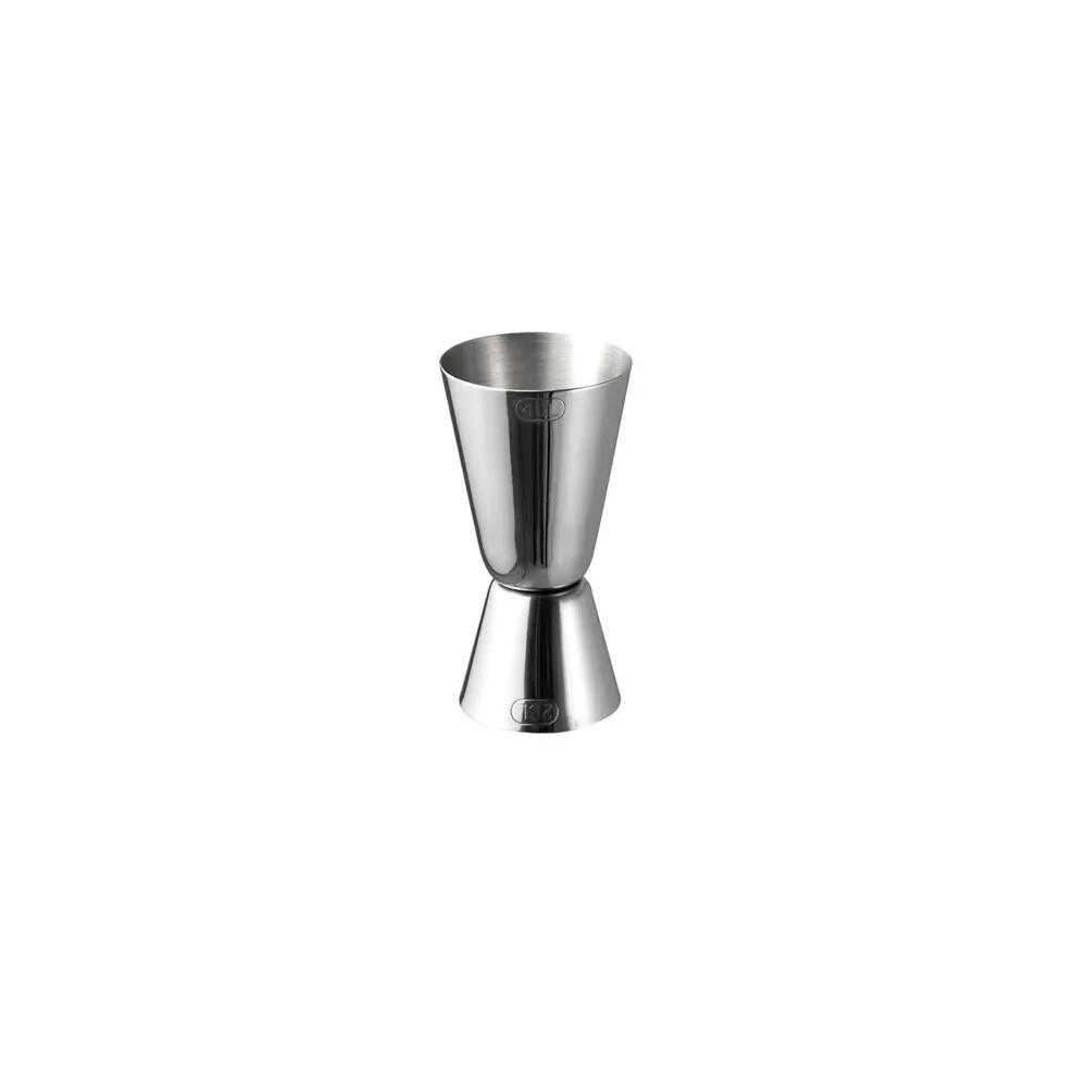 (6 stk.) Barmål - rustfrit metal - 2cl & 4cl - udvendig mærkning