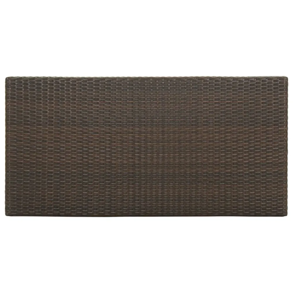 Barbord Med Opbevaringsstativ 120X60X110 Cm Polyrattan Graa
