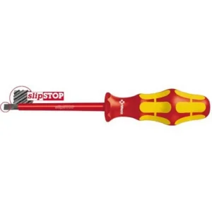 Skruetrækker 1000V lige kærv 0,4x2,5x80mm: m/slipSTOP