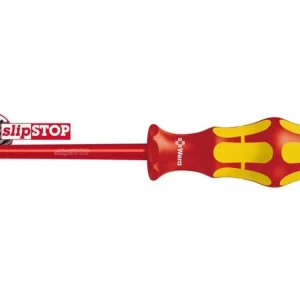 Skruetrækker 1000V lige kærv 0,8x4,0x100mm; m/slipSTOP
