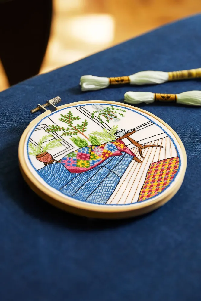 Vinterhave Karin Solid Woven broderi kit, DMC (TB234)