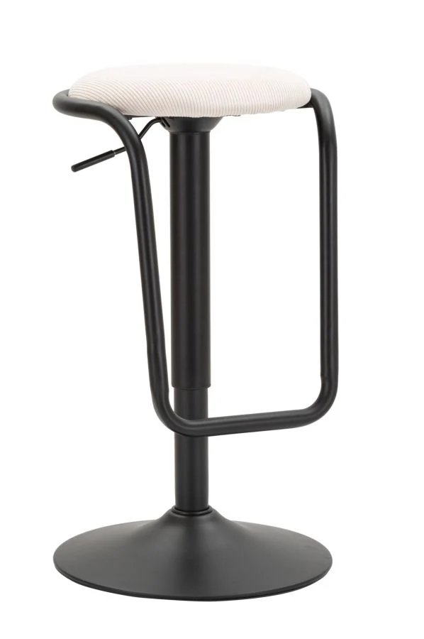 Barstol i charcoal, jern, træ og polyester – 41x61 cm