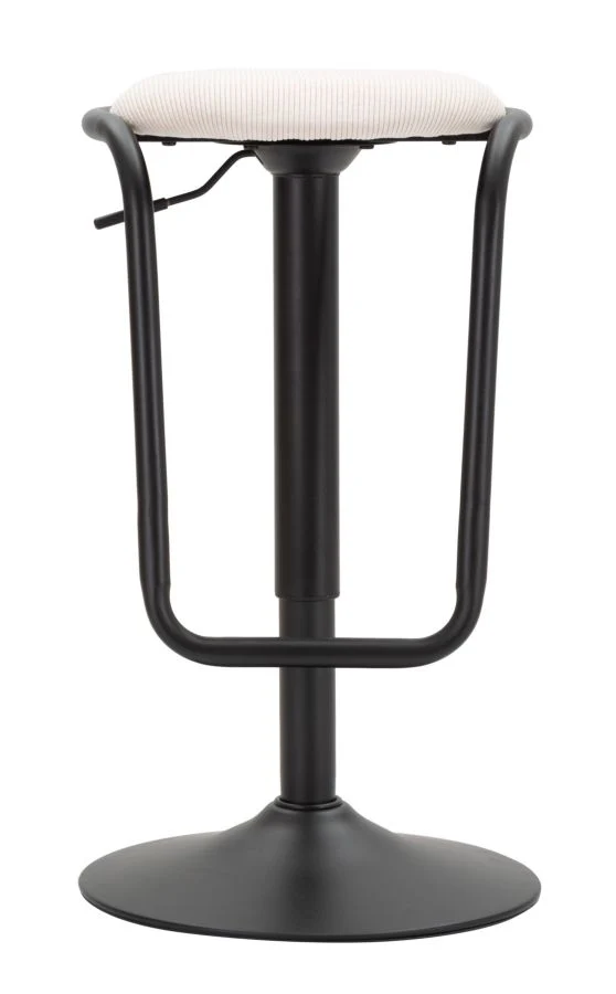 Barstol i charcoal, jern, træ og polyester – 41x61 cm
