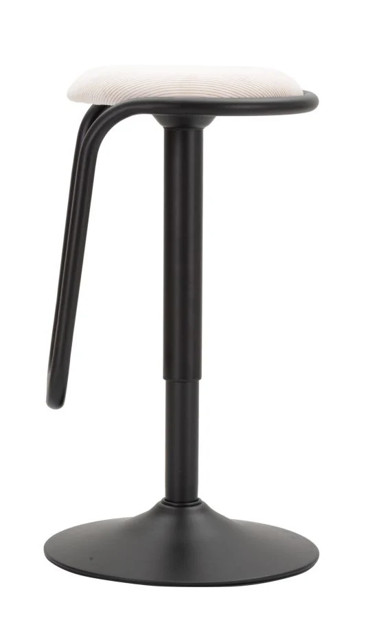 Barstol i charcoal, jern, træ og polyester – 41x61 cm