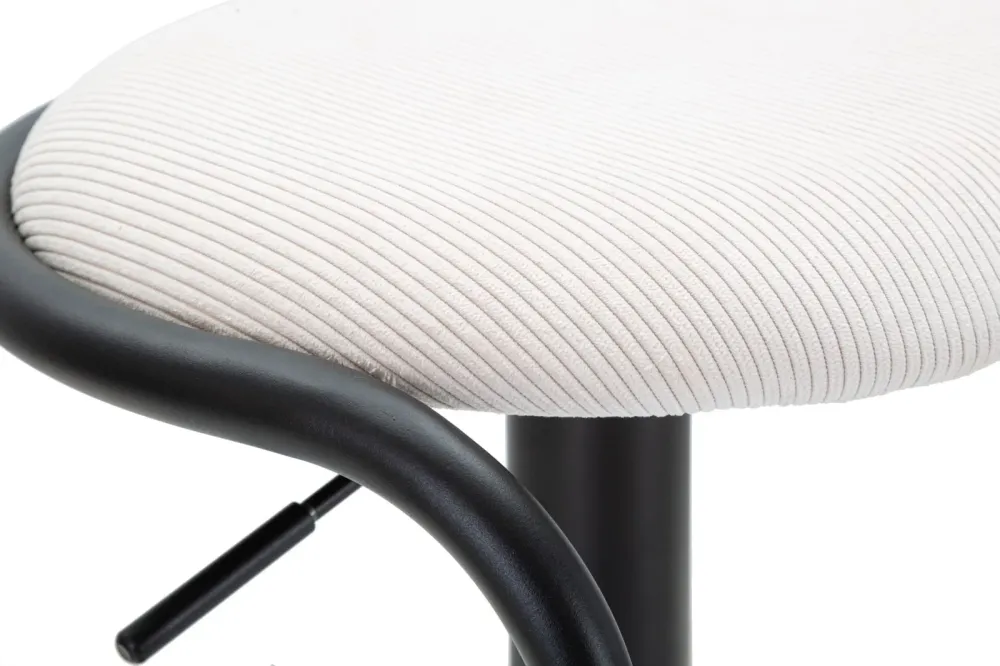 Barstol i charcoal, jern, træ og polyester – 41x61 cm