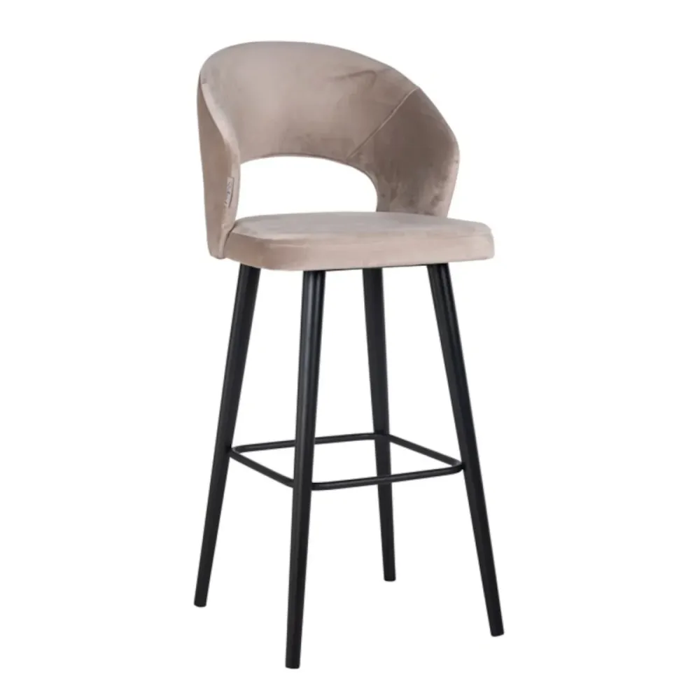 Richmond Interiors Savoy barstol - quartz khaki - SH 82 cm