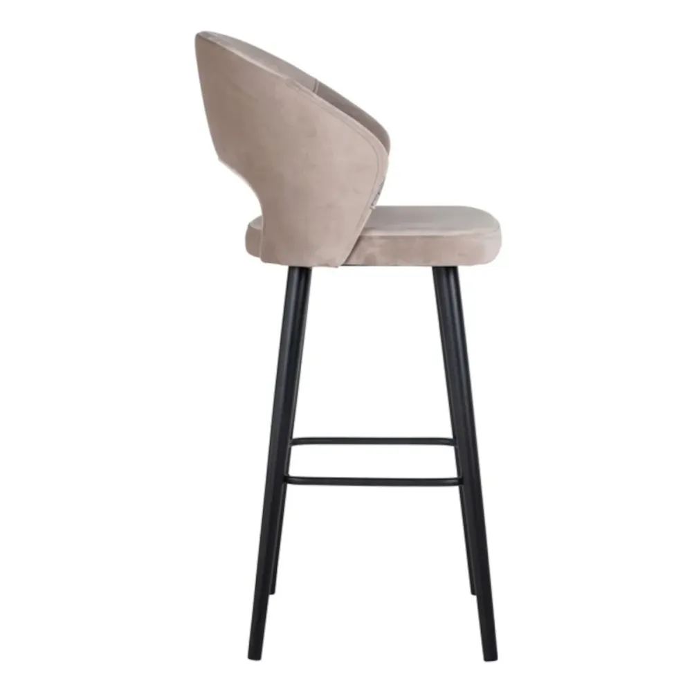 Richmond Interiors Savoy barstol - quartz khaki - SH 82 cm