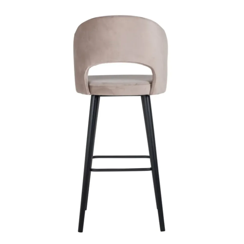 Richmond Interiors Savoy barstol - quartz khaki - SH 82 cm