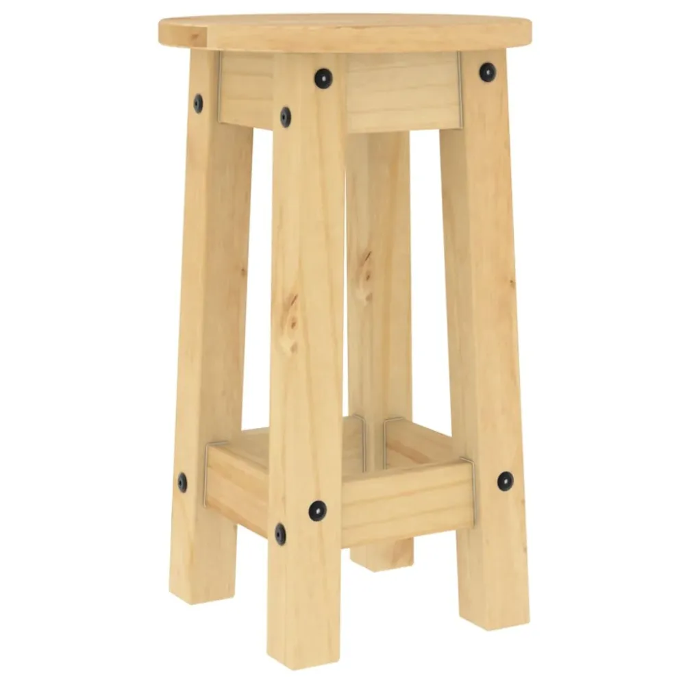 Solid Wood Barstole Massivt Fyrretræ Brun