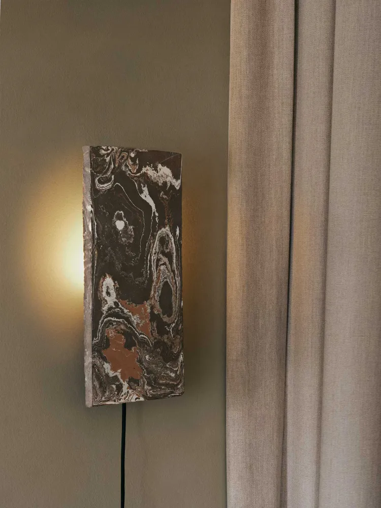 Argilla Wall Lamp - Rectangular - Marble Mocha Ferm Living - DK