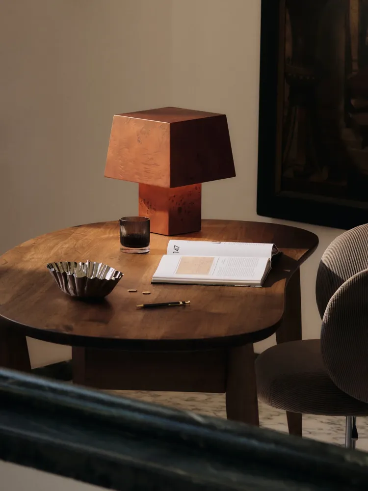 Burl Table Lamp - Dark Stained Burl Ferm Living - DK