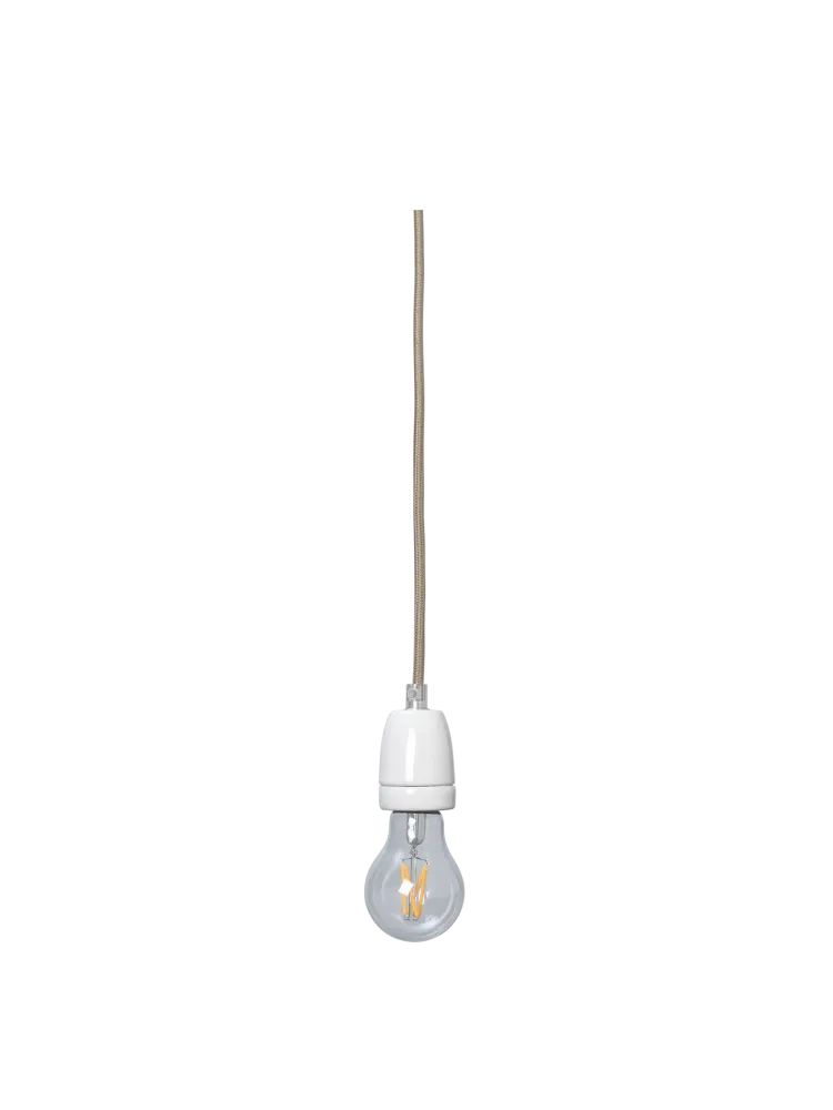 Fabric Cord Set - Ceramic Socket - 4m - Pendant - Dark Cashmere Ferm Living - DK