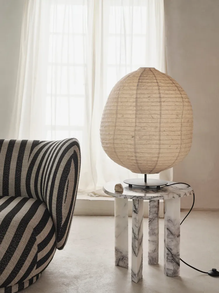Kurbis Floor Lamp - Low - Black/Natural Ferm Living - DK