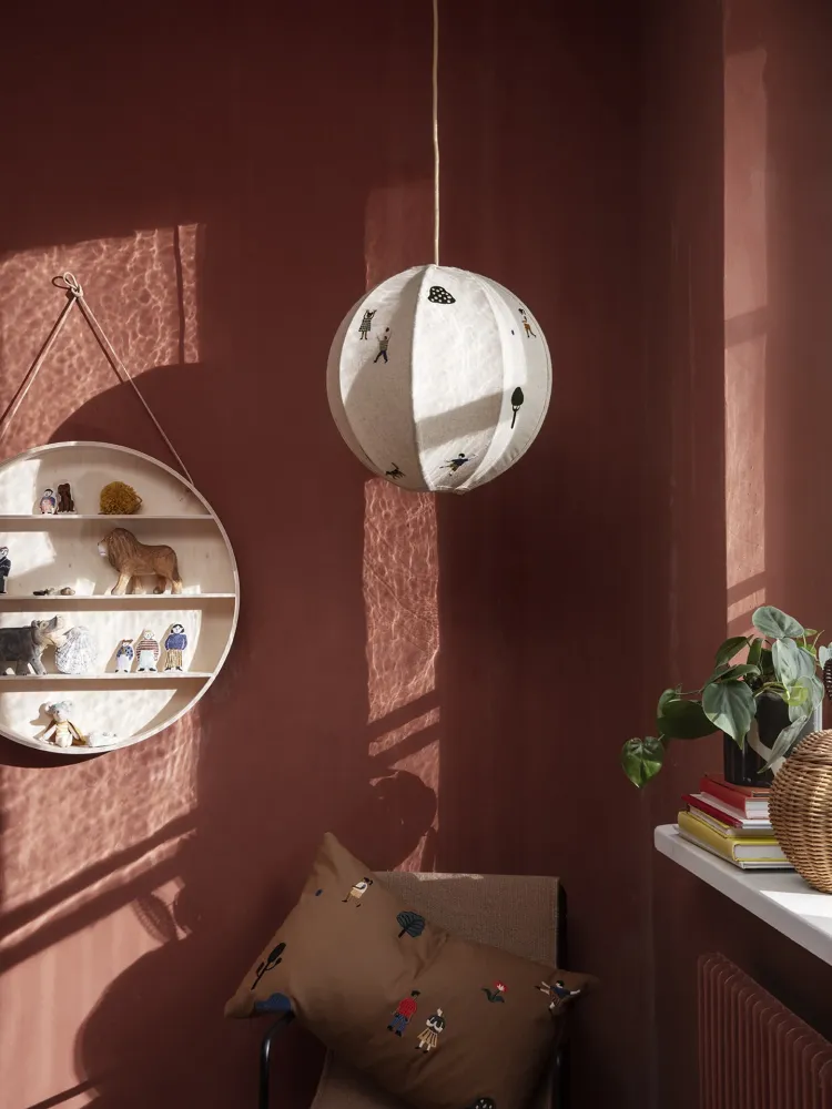 Park Embroidered Textile Lampshade Ferm Living - DK