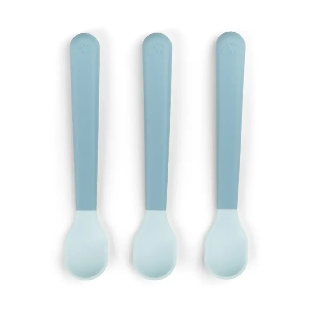 Foodie easy-grip babyske 3-pak - Blå Done by Deer