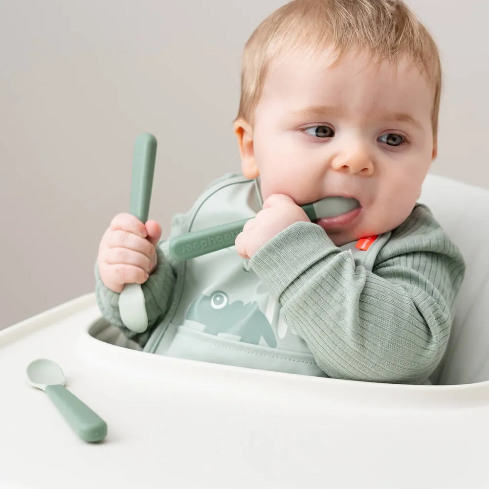 Foodie easy-grip babyske 3-pak - Grøn Done by Deer