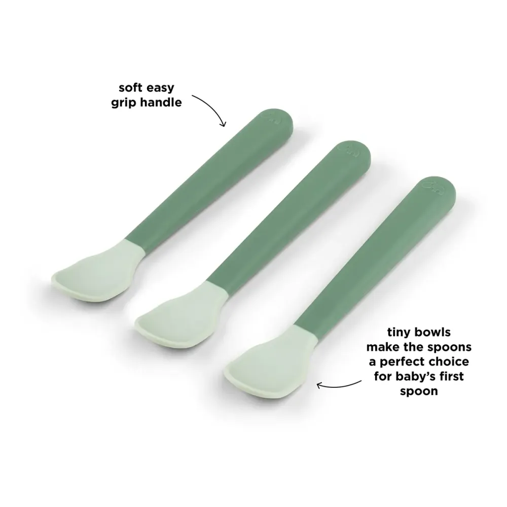 Foodie easy-grip babyske 3-pak - Grøn Done by Deer