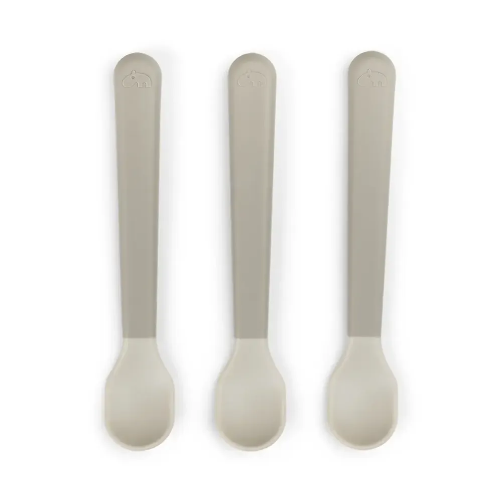 Foodie easy-grip babyske 3-pak - Sand Done by Deer