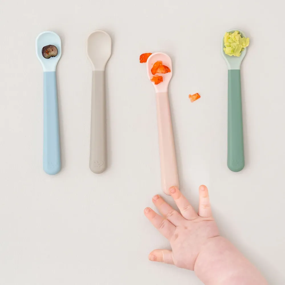 Foodie easy-grip babyske 3-pak - Sand Done by Deer