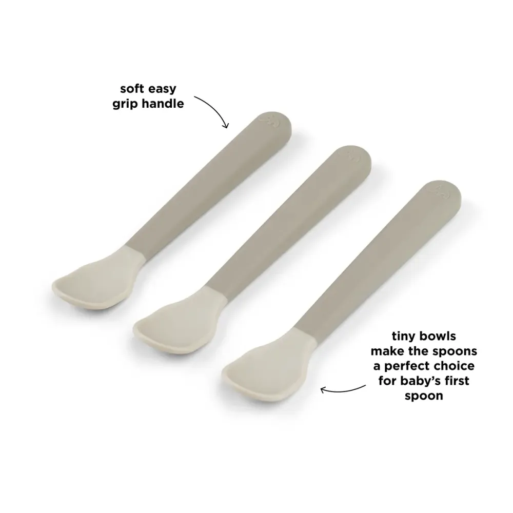 Foodie easy-grip babyske 3-pak - Sand Done by Deer