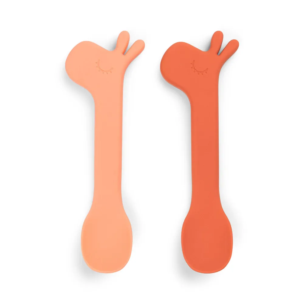 Silikone ske 2 stk. - Lalee - Papaya Done by Deer