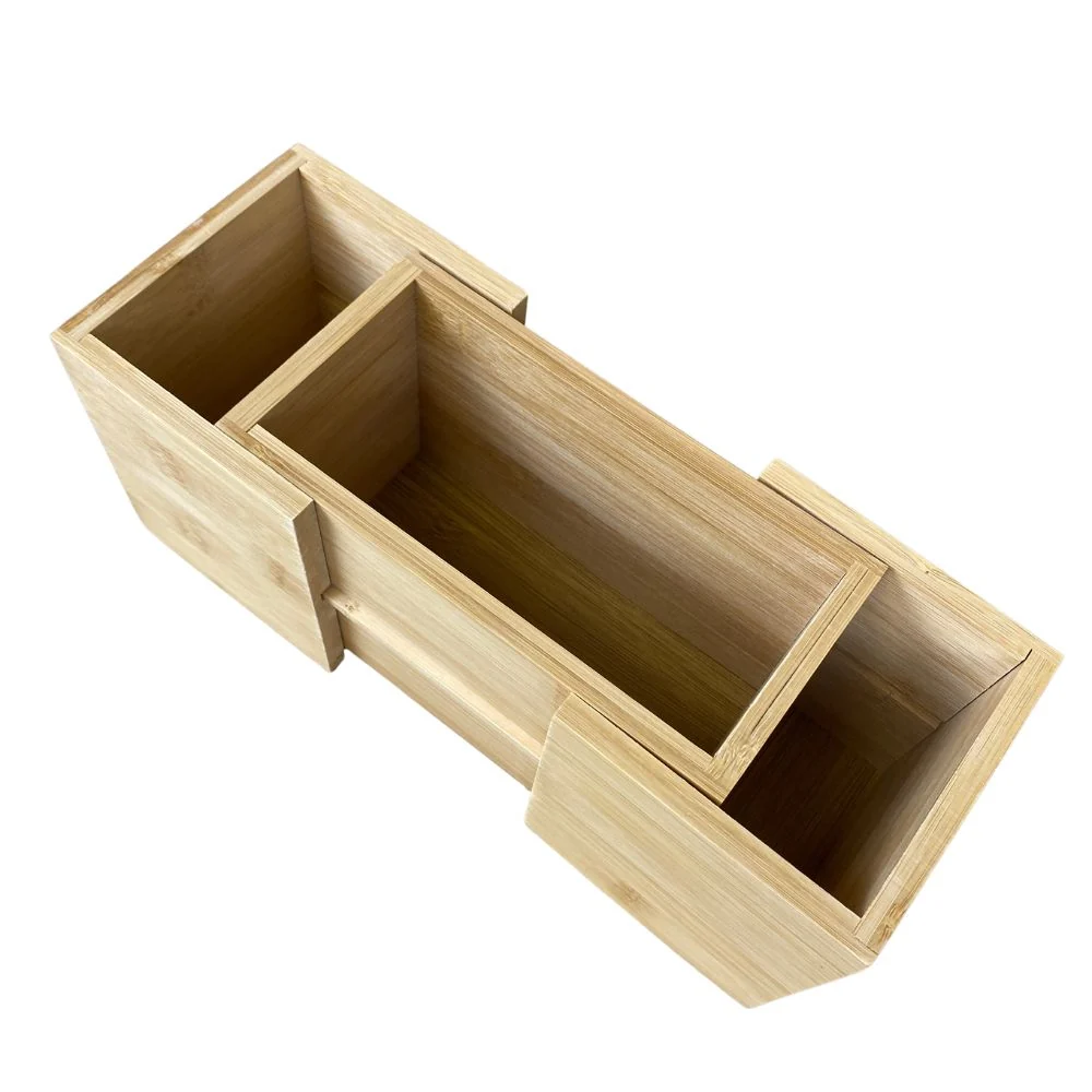 Bestikkasse justerbar - i bambus - 18/27x10x12 cm