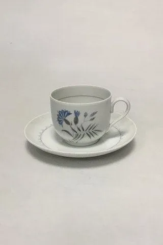 Bing & Grøndahl Demeter / Hvid Kornblomst Kaffe og Underkop No 102