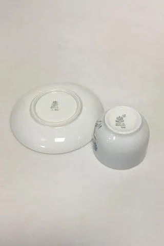 Bing & Grøndahl Demeter / Hvid Kornblomst Kaffe og Underkop No 102