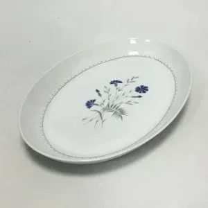 Bing & Grøndahl Demeter / Hvid Kornblomst Ovalt Serveringsfad No 15