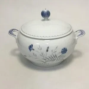 Bing & Grøndahl Hvid Demeter / Kornblomst Terrin No 3