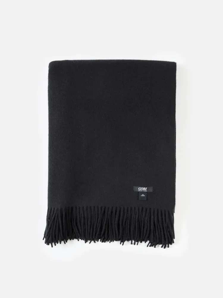 Cashmere Large Tæppe Frynser Gobi Cashmere