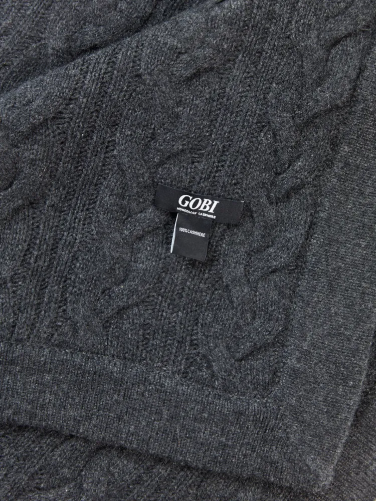 Kabelstrik Cashmere Tæppe Gobi Cashmere