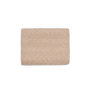Økologisk farve Cashmere Kabelstrik Tæppe Gobi Cashmere