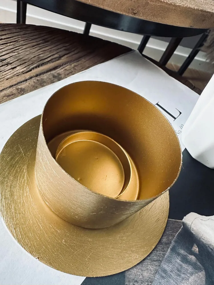 Lysestage KOMBI Gold til bloklys dia 5cm + dia 7cm