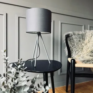 Bordlampe - Grå på ben