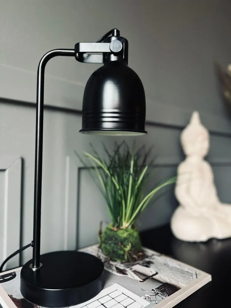 Bordlampe 42 cm - Sort metal