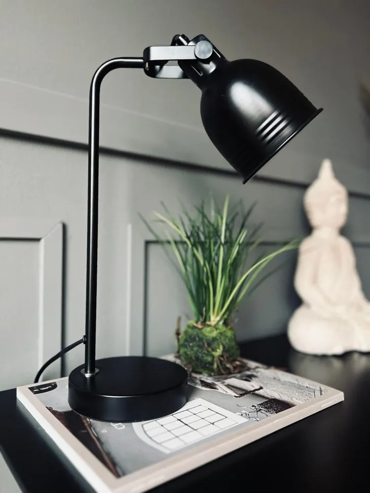 Bordlampe 42 cm - Sort metal