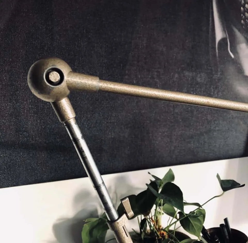 Gl. Fransk arkitektlampe med knæk