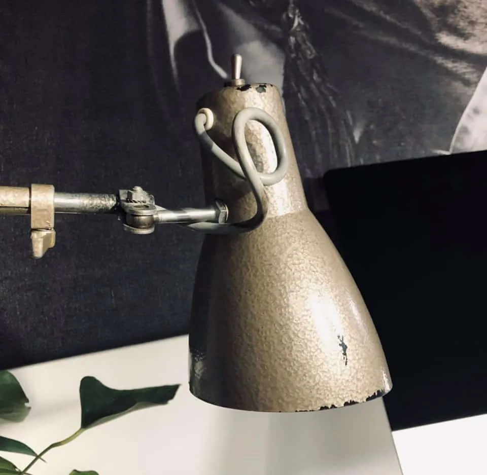 Gl. Fransk arkitektlampe med knæk